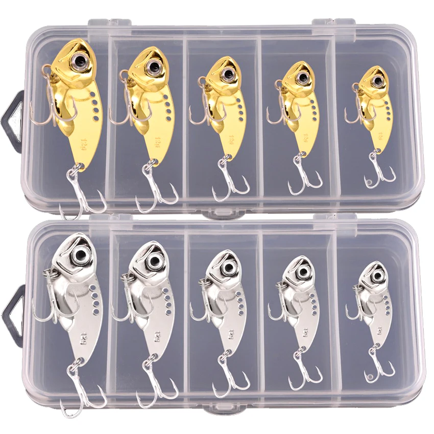 Fishing Lure Spinnerbait - 5 adet Metal VIB kaşık balıkçılık