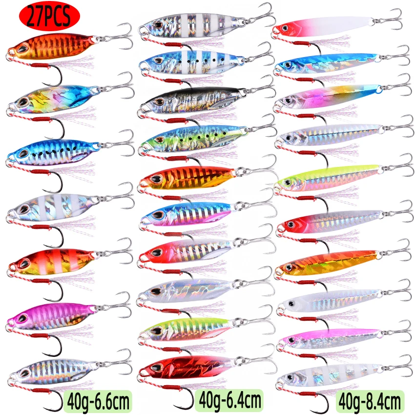 Fishing Lure Spoon - 27 adet Mix Metal Jigs balıkçılık